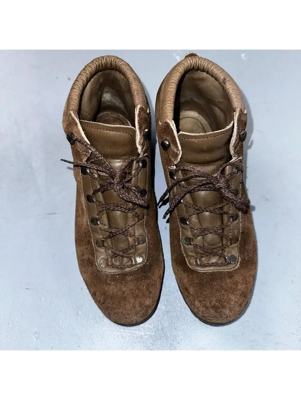 Dunham Waffle Stompers Brown Suede Leather Hiking Boots VTG Italy Size 7.5